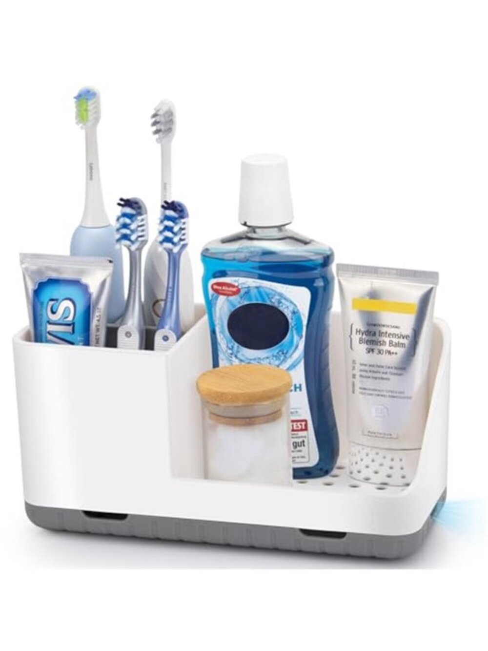 Bathroom Counter Organizer Toothbrush Holder Storage Caddy Makeup Razor Stand